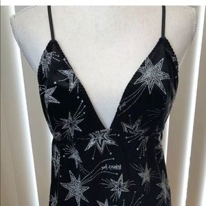 Victorias Secret Sz L Mini Dress Velvet With Stars